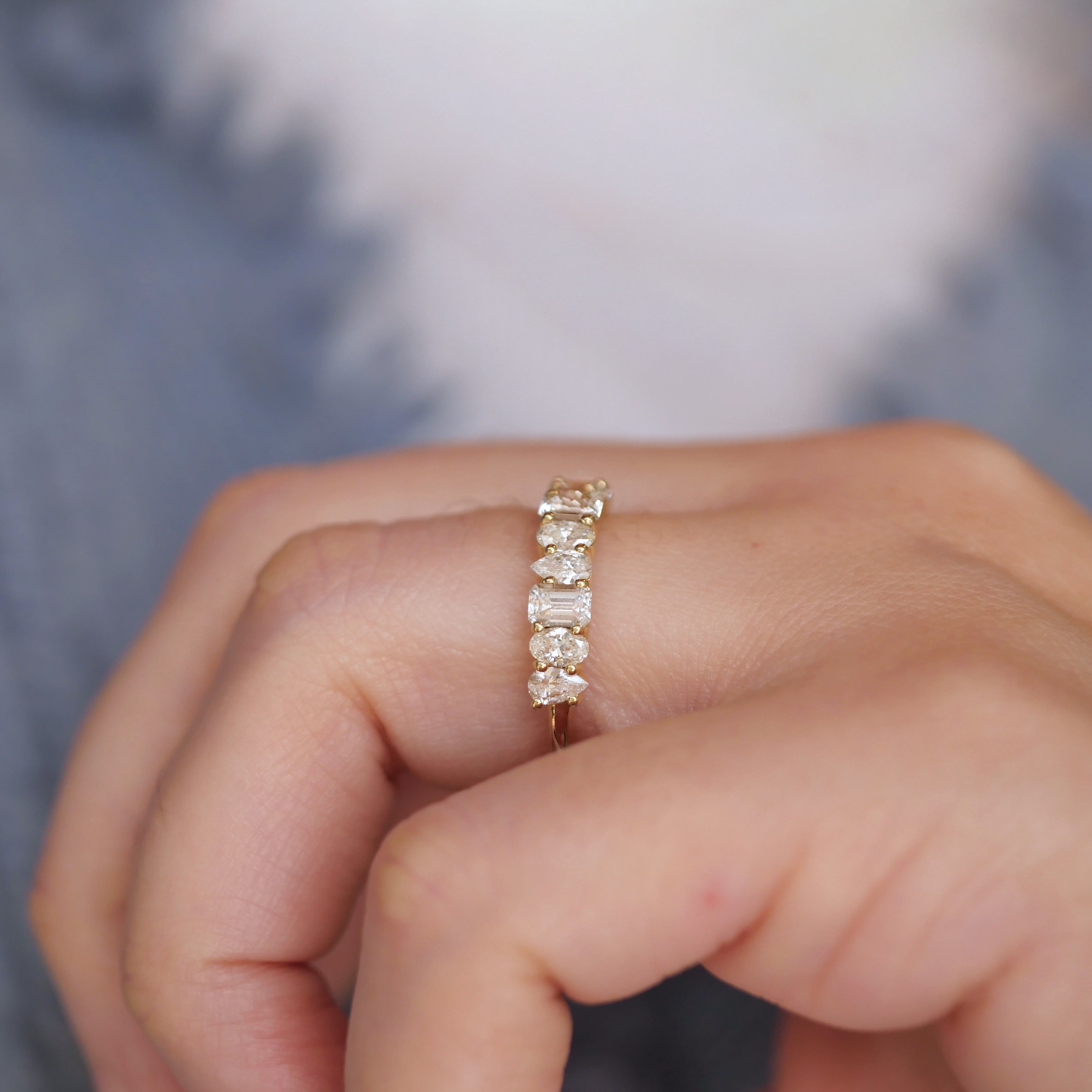 0.23 CT Round Half Eternity Lab Grown Diamond Wedding Band