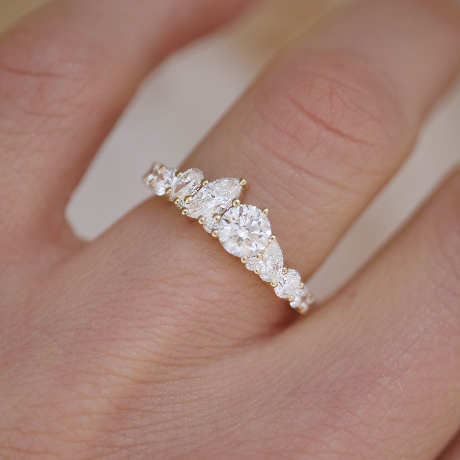 0.23 CT Round Half Eternity Lab Grown Diamond Wedding Band