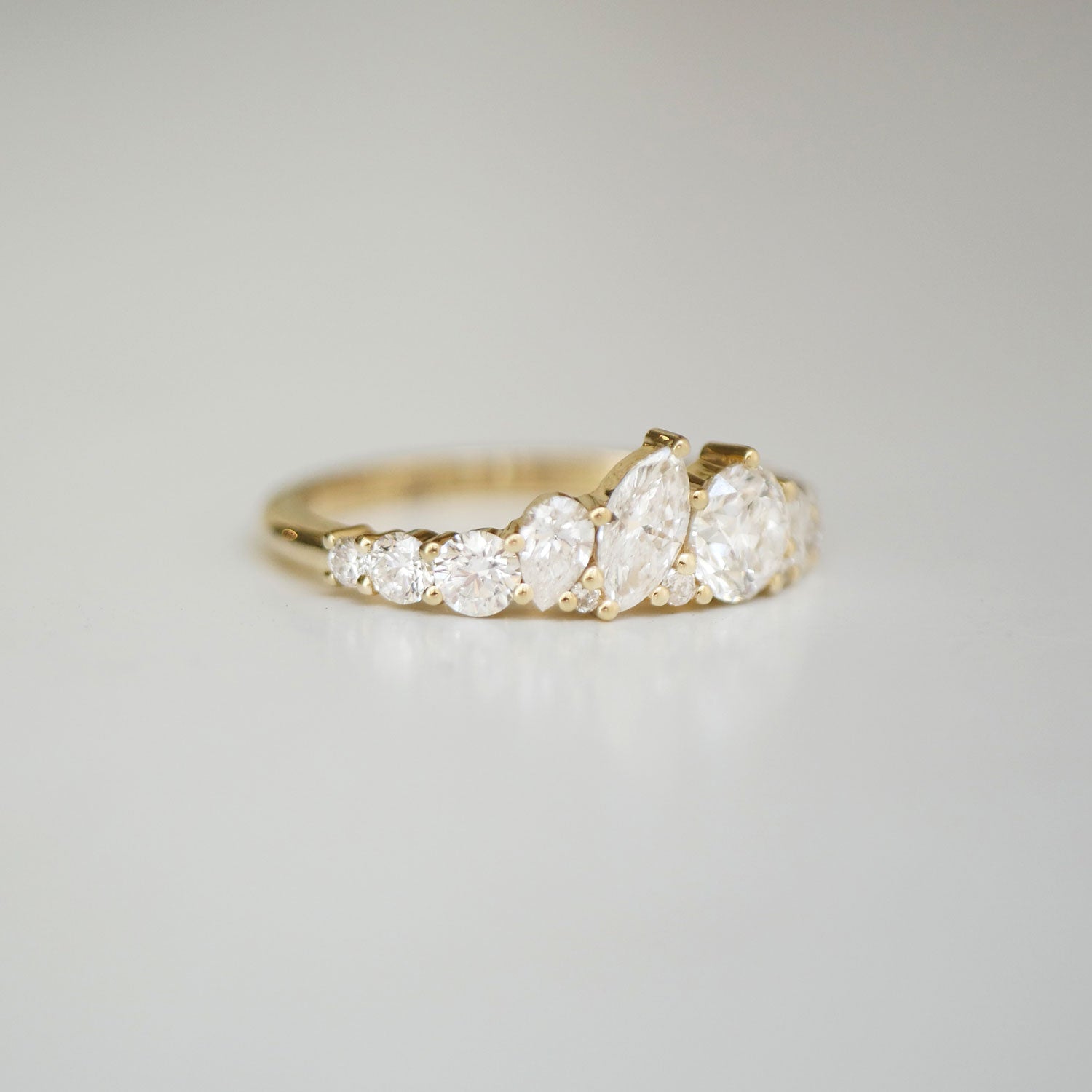 0.23 CT Round Half Eternity Lab Grown Diamond Wedding Band