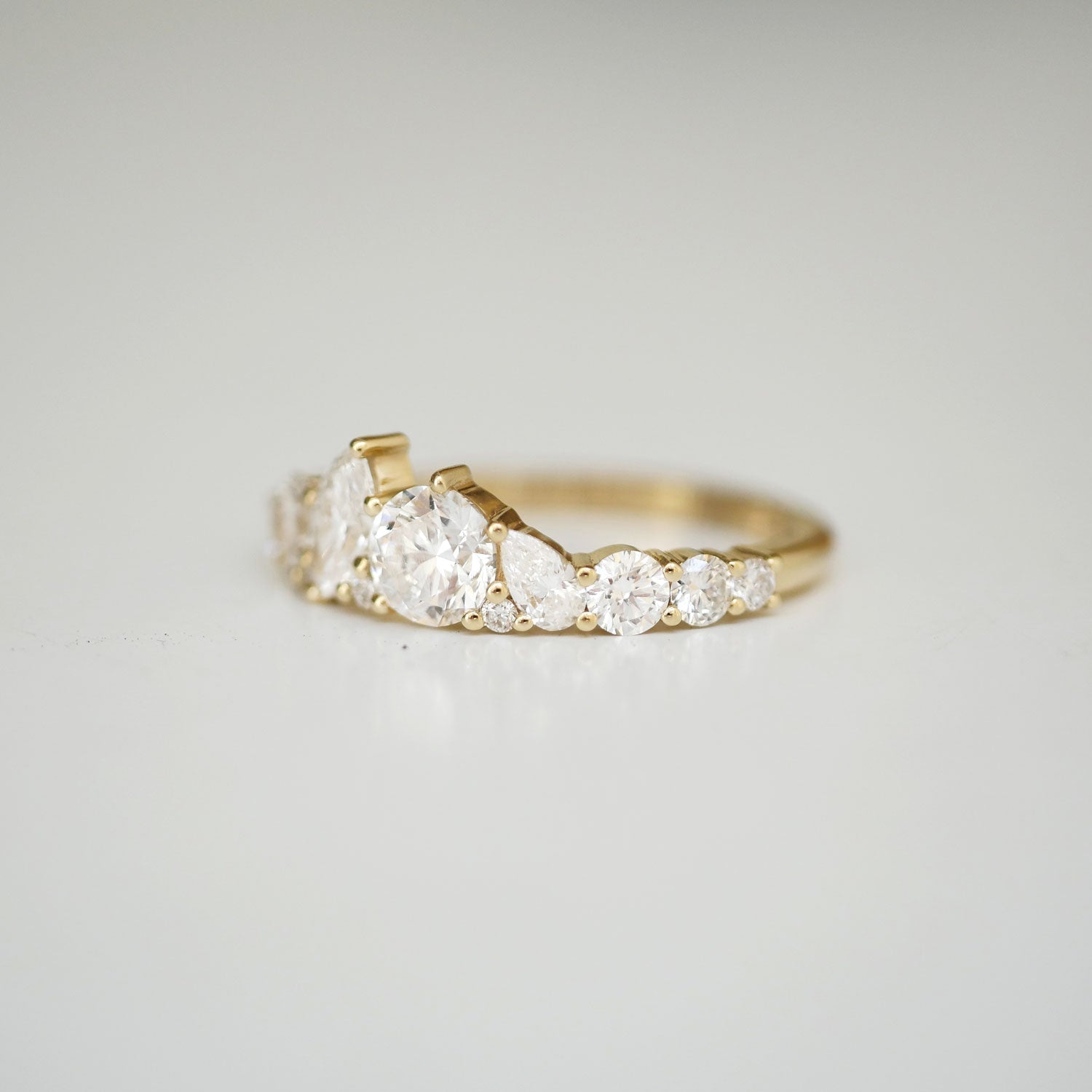 0.23 CT Round Half Eternity Lab Grown Diamond Wedding Band