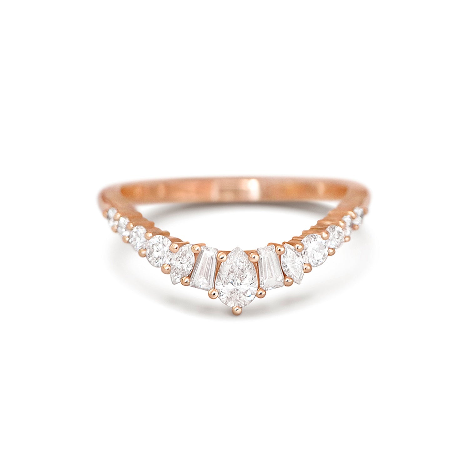 0.23 CT Round Half Eternity Lab Grown Diamond Wedding Band
