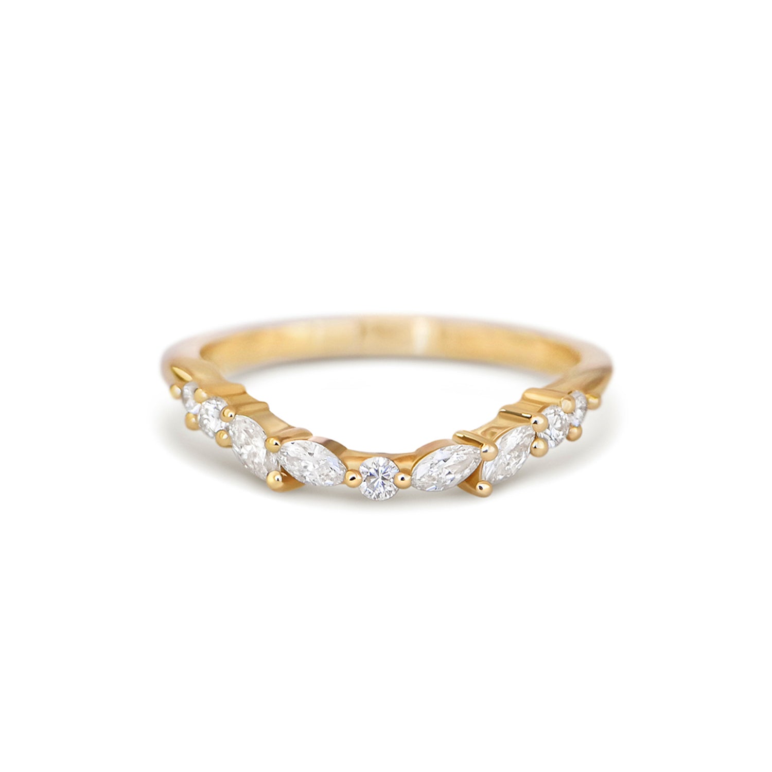 0.23 CT Round Half Eternity Lab Grown Diamond Wedding Band