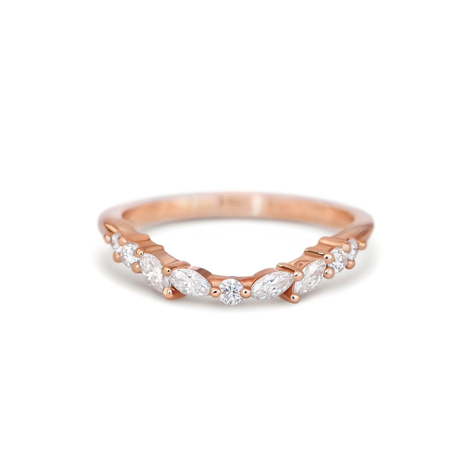 0.23 CT Round Half Eternity Lab Grown Diamond Wedding Band