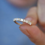 0.23 CT Round Half Eternity Lab Grown Diamond Wedding Band