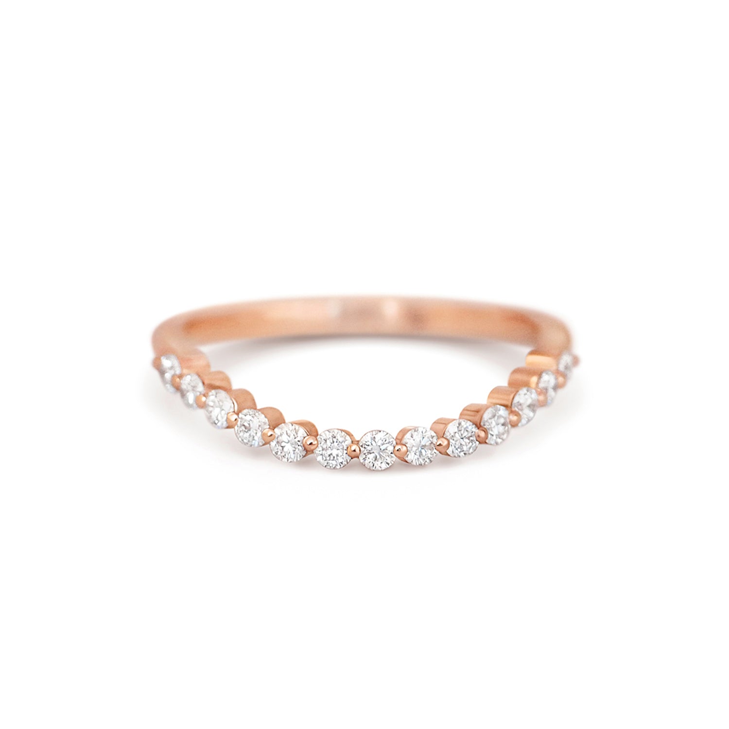 0.23 CT Round Half Eternity Lab Grown Diamond Wedding Band
