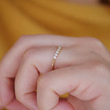 0.23 CT Round Half Eternity Lab Grown Diamond Wedding Band
