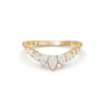 0.23 CT Round Half Eternity Lab Grown Diamond Wedding Band