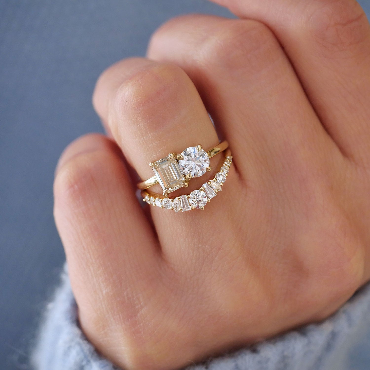 0.23 CT Round Half Eternity Lab Grown Diamond Wedding Band