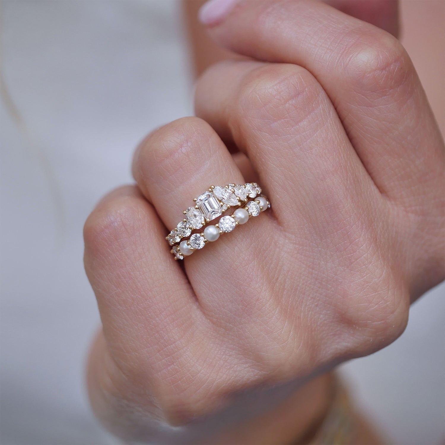 0.23 CT Round Half Eternity Lab Grown Diamond Wedding Band