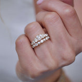 0.23 CT Round Half Eternity Lab Grown Diamond Wedding Band