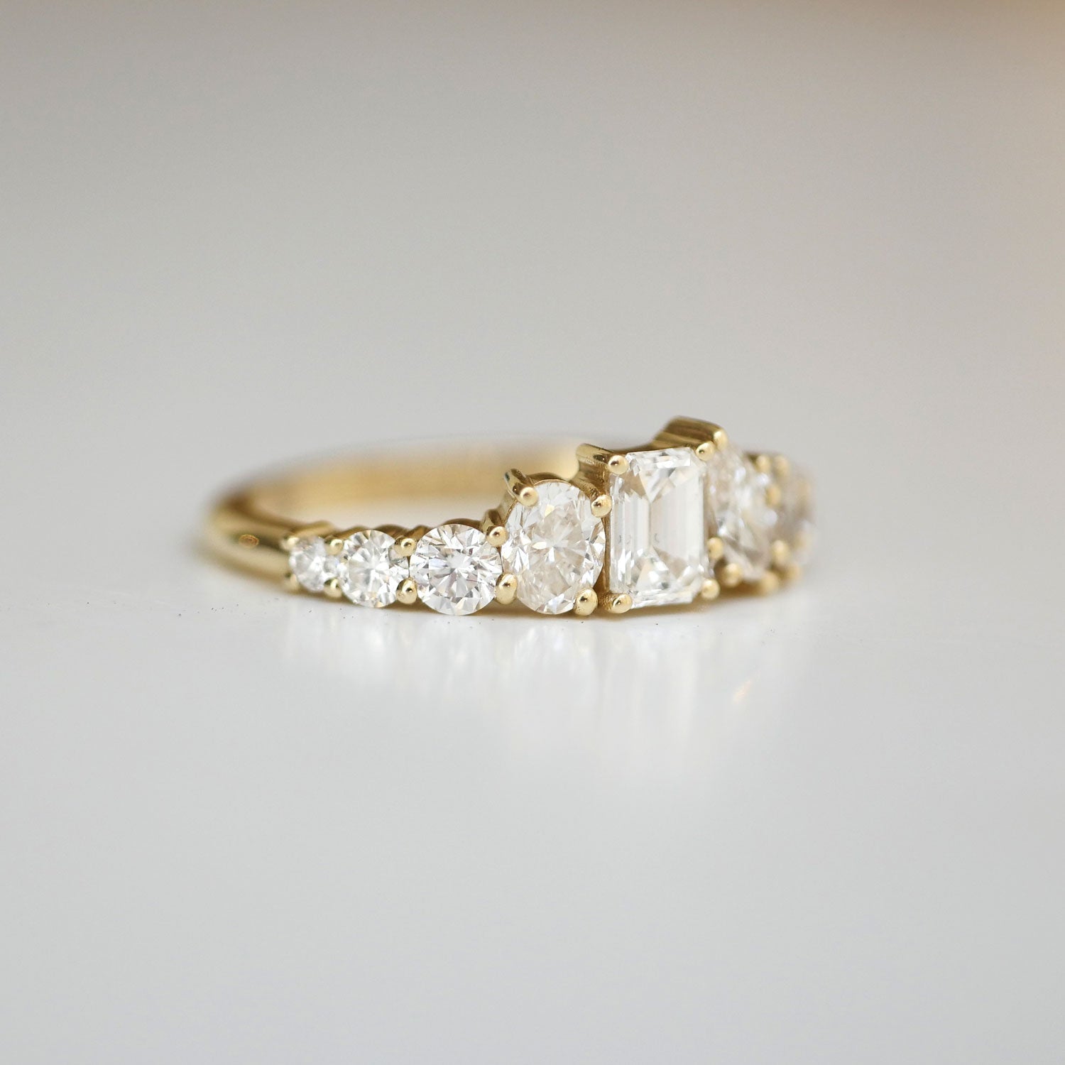 0.23 CT Round Half Eternity Lab Grown Diamond Wedding Band