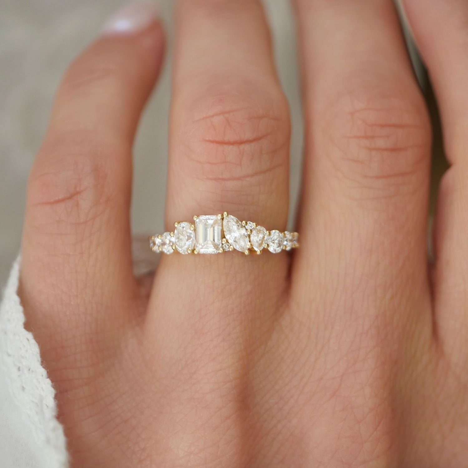 0.23 CT Round Half Eternity Lab Grown Diamond Wedding Band