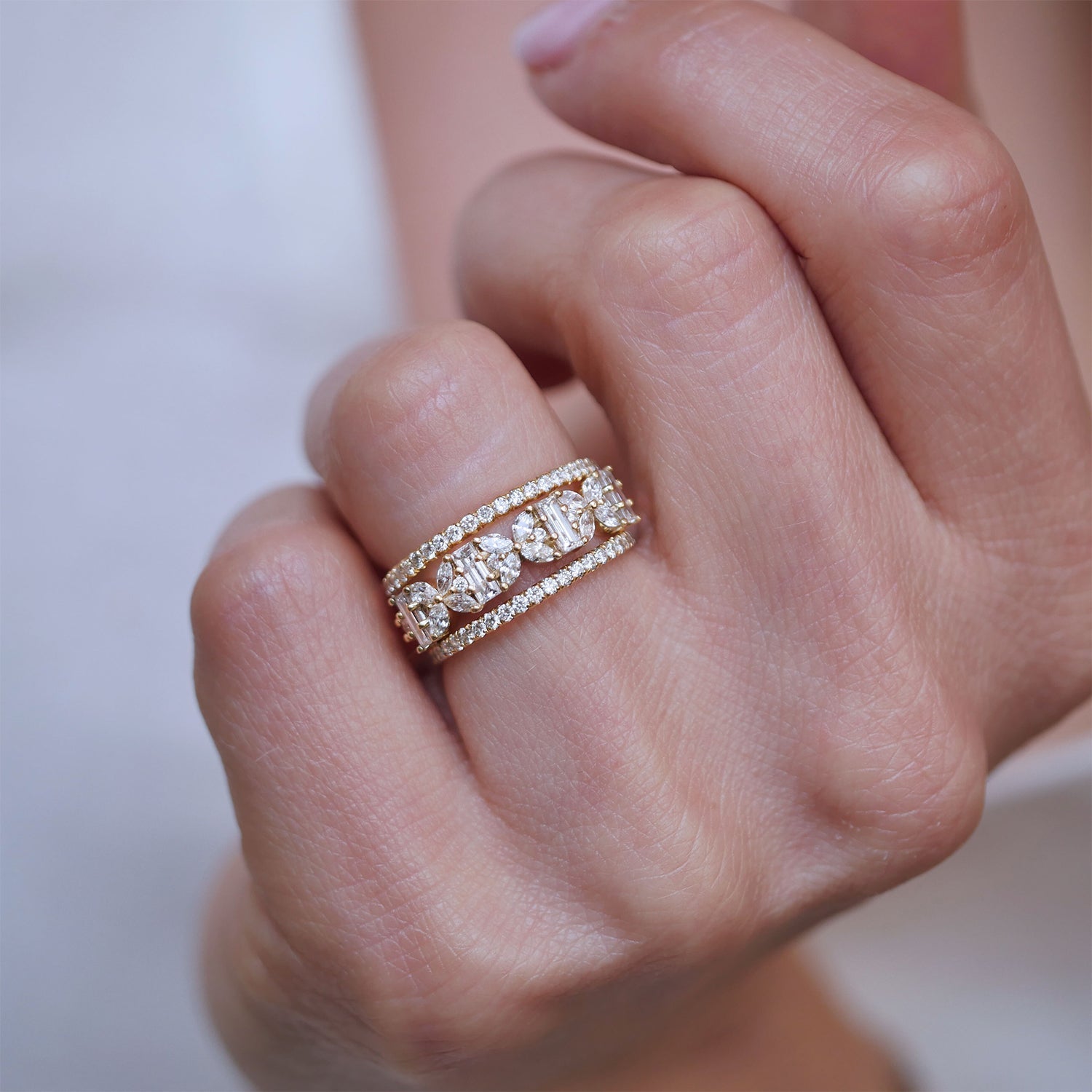 0.23 CT Round Half Eternity Lab Grown Diamond Wedding Band
