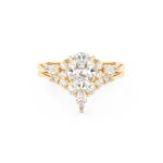 Oval Cut Moissanite Bridal Set with Cluster Settings– 1.22 CT Center, 0.55 TCW Accents 7