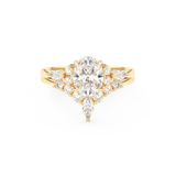 Oval Cut Moissanite Bridal Set with Cluster Settings– 1.22 CT Center, 0.55 TCW Accents 7