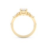 Oval Cut Moissanite Bridal Set with Cluster Settings– 1.22 CT Center, 0.55 TCW Accents 11