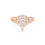 Oval Cut Moissanite Bridal Set with Cluster Settings– 1.22 CT Center, 0.55 TCW Accents 13