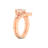 Oval Cut Moissanite Bridal Set with Cluster Settings– 1.22 CT Center, 0.55 TCW Accents 16