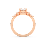 Oval Cut Moissanite Bridal Set with Cluster Settings– 1.22 CT Center, 0.55 TCW Accents 17