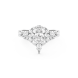Oval Cut Moissanite Bridal Set with Cluster Settings– 1.22 CT Center, 0.55 TCW Accents 1