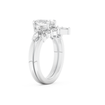 Oval Cut Moissanite Bridal Set with Cluster Settings– 1.22 CT Center, 0.55 TCW Accents 6