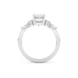 Oval Cut Moissanite Bridal Set with Cluster Settings– 1.22 CT Center, 0.55 TCW Accents 5