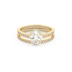 Oval Cut Moissanite Bridal Set with Pave Settings– 1.09 CT Center, 0.28 TCW Accents 7