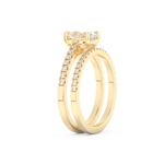 Oval Cut Moissanite Bridal Set with Pave Settings– 1.09 CT Center, 0.28 TCW Accents 10