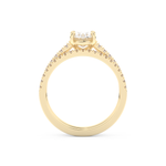 Oval Cut Moissanite Bridal Set with Pave Settings– 1.09 CT Center, 0.28 TCW Accents 11