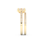 Oval Cut Moissanite Bridal Set with Pave Settings– 1.09 CT Center, 0.28 TCW Accents 12