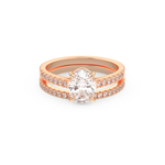 Oval Cut Moissanite Bridal Set with Pave Settings– 1.09 CT Center, 0.28 TCW Accents 13