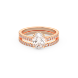 Oval Cut Moissanite Bridal Set with Pave Settings– 1.09 CT Center, 0.28 TCW Accents 13