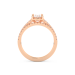 Oval Cut Moissanite Bridal Set with Pave Settings– 1.09 CT Center, 0.28 TCW Accents 17