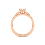 Oval Cut Moissanite Bridal Set with Pave Settings– 1.09 CT Center, 0.28 TCW Accents 17