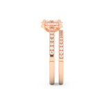 Oval Cut Moissanite Bridal Set with Pave Settings– 1.09 CT Center, 0.28 TCW Accents 18