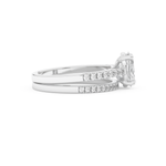 Oval Cut Moissanite Bridal Set with Pave Settings– 1.09 CT Center, 0.28 TCW Accents 2