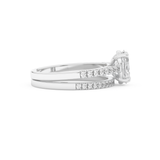 Oval Cut Moissanite Bridal Set with Pave Settings– 1.09 CT Center, 0.28 TCW Accents 2