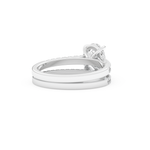 Oval Cut Moissanite Bridal Set with Pave Settings– 1.09 CT Center, 0.28 TCW Accents 3