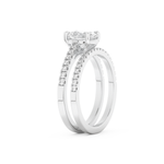 Oval Cut Moissanite Bridal Set with Pave Settings– 1.09 CT Center, 0.28 TCW Accents 6