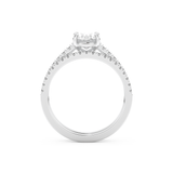 Oval Cut Moissanite Bridal Set with Pave Settings– 1.09 CT Center, 0.28 TCW Accents 5