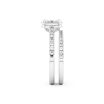 Oval Cut Moissanite Bridal Set with Pave Settings– 1.09 CT Center, 0.28 TCW Accents 4