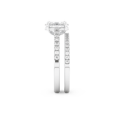 Oval Cut Moissanite Bridal Set with Pave Settings– 1.09 CT Center, 0.28 TCW Accents 4