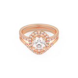Round Cut Moissanite Bridal Set with Pave Settings– 1.03 CT Center, 0.44 TCW Accents