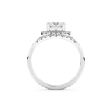 Round Cut Moissanite Bridal Set with Pave Settings– 1.03 CT Center, 0.44 TCW Accents