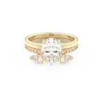 Oval Cut Moissanite Bridal Set with Solitaire Settings– 2.12 CT Center, 0.48 TCW Accents 7