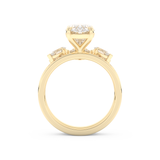 Oval Cut Moissanite Bridal Set with Solitaire Settings– 2.12 CT Center, 0.48 TCW Accents 11