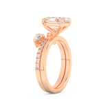 Oval Cut Moissanite Bridal Set with Solitaire Settings– 2.12 CT Center, 0.48 TCW Accents 16