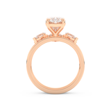 Oval Cut Moissanite Bridal Set with Solitaire Settings– 2.12 CT Center, 0.48 TCW Accents 17