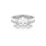 Oval Cut Moissanite Bridal Set with Solitaire Settings– 2.12 CT Center, 0.48 TCW Accents 1