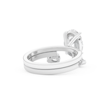 Oval Cut Moissanite Bridal Set with Solitaire Settings– 2.12 CT Center, 0.48 TCW Accents 5